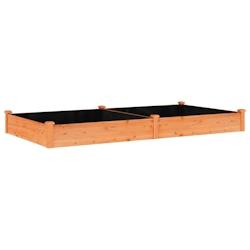 Helloshop26 - Jardinière bac lit surélevé plantes fleurs terrasse jardin de jardin doublure 240 x 120 x 25 cm bois massif sapin 02_0039841 - 300021_0
