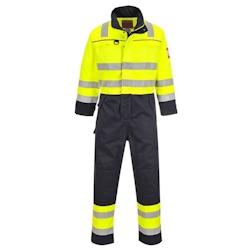 Portwest - Combinaison de travail anti feu multirisques HV Jaune / Bleu Marine Taille S - S jaune 5036108178438_0