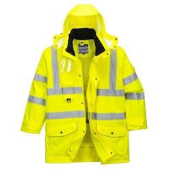 Portwest - Parka de travail 7 en 1 HV Jaune Taille 4XL - XXXXL jaune polyester 5036108174782_0