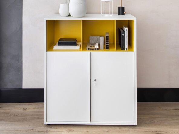 Armoire mi-haute mixte laqué_0