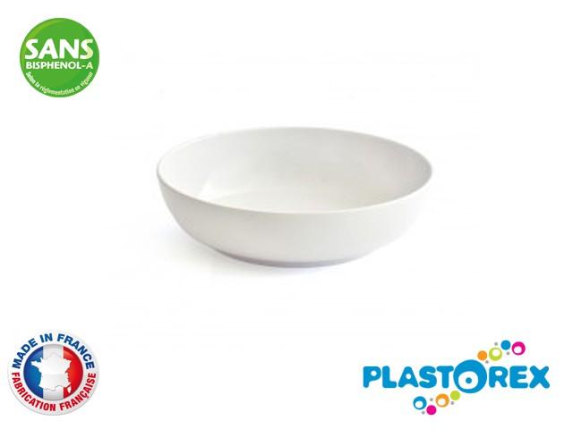 SALADIER 15,5CM H4,2CM MELAMINE BLANCHE