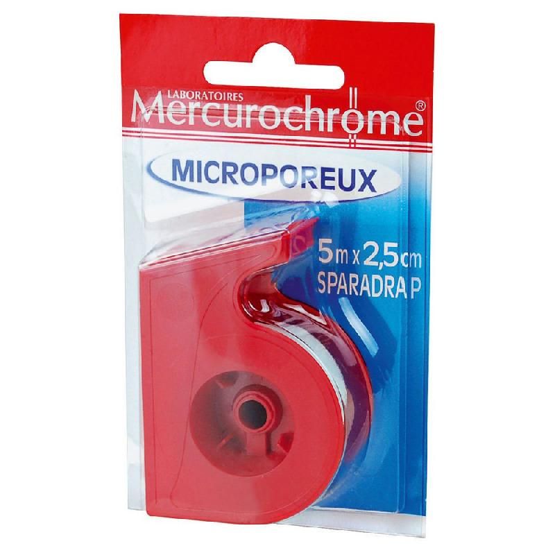 SPARADRAP MERCUROCHROME - MICROPOREUX - 5 M X 2,5 CM (PRIX À L'UNITÉ)