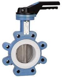 Vanne papillon TTV 1165 OT - PTFE sommier silicone - fluides corrosifs - manette - TS -25°C à +200°C_0
