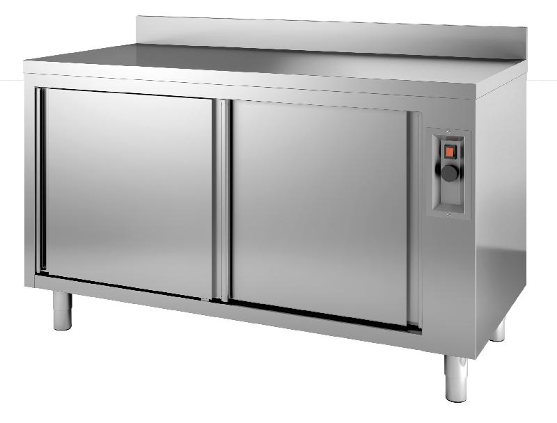 Armoire chauffante avec dosseret 1200 COMBISTEEL 7452.0082 - Acier inoxydable, 2,4 kW, plage de température +30 à +90°C_0