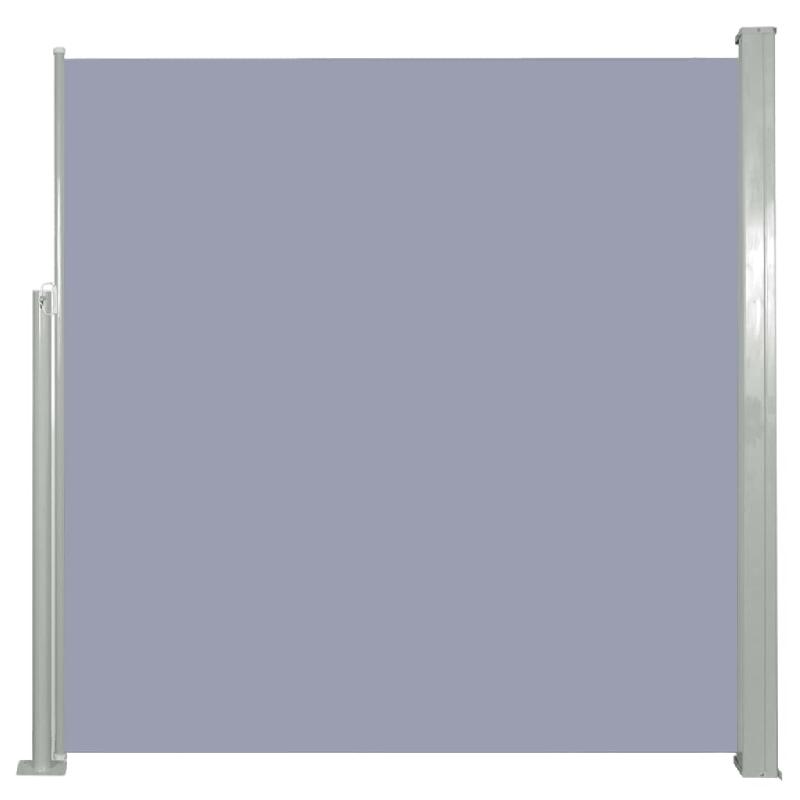 AUVENT PARAVENT STORE BRISE-VUE LATÉRAL RÉTRACTABLE DE PATIO JARDIN TERRASSE BALCON PROTECTION VISUELLE ÉCRAN 140 X 300 CM GRIS 02_0007089_0