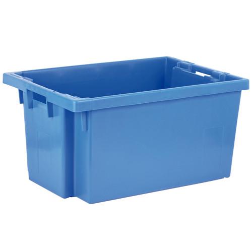Bac plastique Gerbable Emboîtable à 70% Plein 600 x 400 x 300 mm Bleu - Réf : BAC114BM6430000_0
