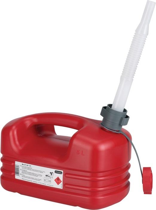 Bidon pour carburant contenu 5 l rouge HDPE L331xl185xH237 mm PRESSOL_0