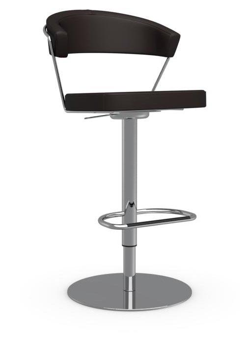 Calligaris chaise de bar new york en cuir cafe | INSIDE75 Calligaris chaise de bar new york en cuir cafe | INSIDE75