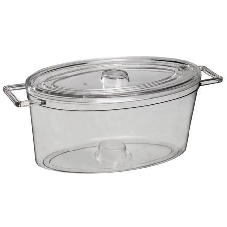 COCOTTE SOLIA OVAL TRANSPARENT 2.5 KG  (VENDU PAR 50)