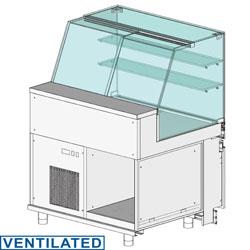 Comptoir vitrine réfrigéré en & gn  vitre haute  ventilé  sans réserve   va10x_0