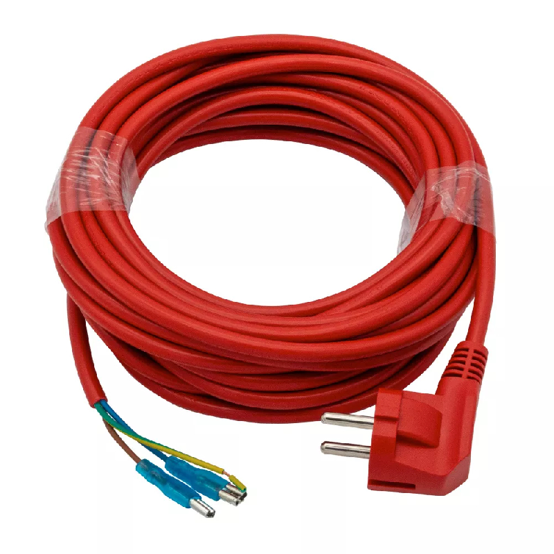 Cordon d'alimentation électrique - 7,5 m - rouge - Référence 202038 - Marque SPRiNTUS_0