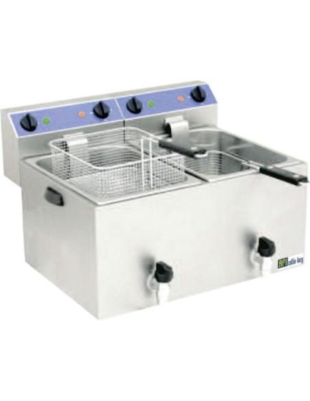 Friteuse professionnelle à poser électrique 2x8 Litres - Référence : SF99VC_0