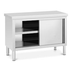 Helloshop26 - Meuble bas en acier inoxydable armoire en inox armoire de travail en inox 120 x 50 cm capacité de 390 kg  14_0005008 - 3000227731531_0