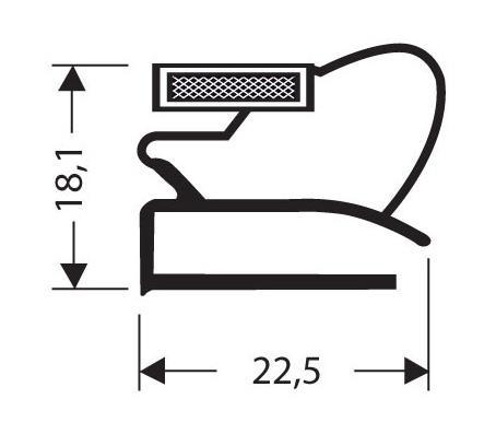 Joint pvc plat aimante pour meubles frigos jpf-108_0