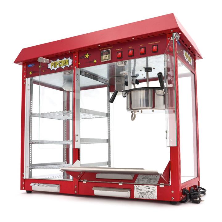 Machine à pop-corn professionnelle Maxima 150 g, avec vitrine chauffante - 1700 W_0
