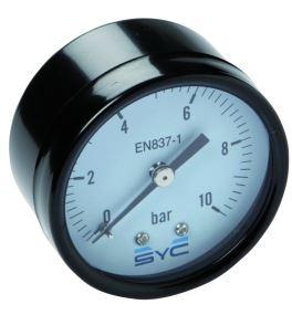 Manomètre différentiel ø 50 SYC 400 - Acier Noir - Double indication bar/psi - Réf. : SYC400_0