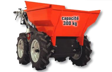 Mini dumper tout-terrain avec 2 ou 4 roues motrices - Volume benne 134L - BMD 300_0
