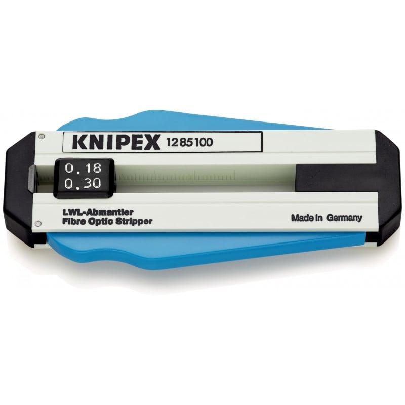 Outil à dénuder la gaine primaire 0,125mm des câbles fibres optiques - Sur carte - KNIPEX | 12 85 100 SB_0