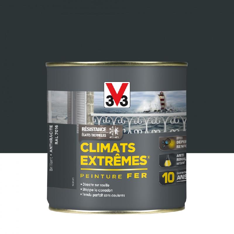 Peinture fer extérieur climats extrêmes® V33 anthracite brillant 0.5 l_0