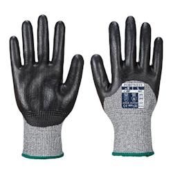 Portwest - Gants anti coupures de niveau D avec enduit mousse nitrile 3 quarts Noir Taille 11 - noir 5036146009961_0