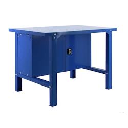 PROREGAL Établi BUFFALO METAL avec armoire | HxLxP 83x180x73cm | Capacité de charge 600kg | Bleu - bleu métal RS46-17_0