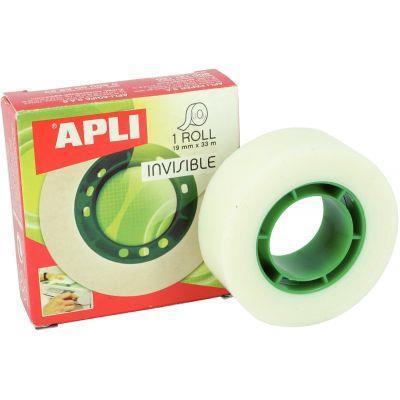 Rouleau adhésif invisible - 19 mm x 33 m - en boîte individuelle - Ne jaunit pas - Invisible à la photocopie_0