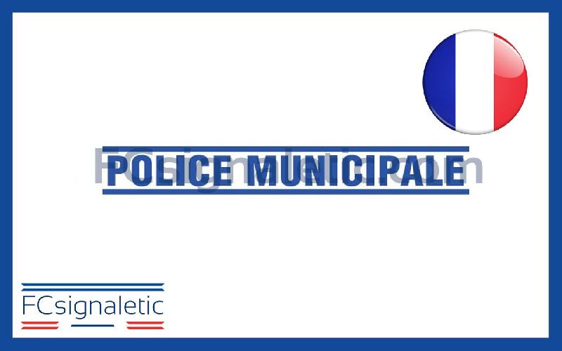 Sérigraphie bande texte latérale Police Municipale pour véhicule léger ou petit utilitaire_0