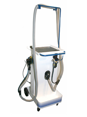 Servante Mobile d'Aspiration des poussières SPEEDY 3 ECO - carénée avec table, support ponceuse, bac de rangement, 2 moteurs 1200 W_0