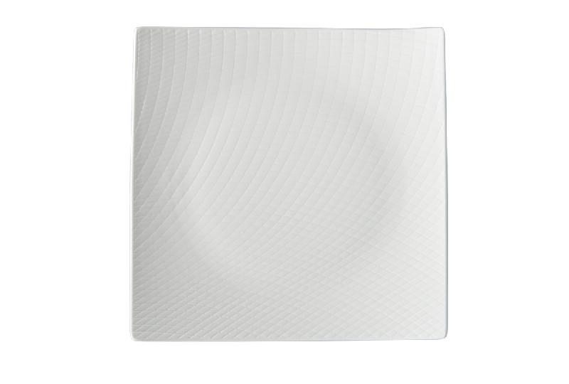 ASSIETTE PLATE CARRÉ BLANC PORCELAINE 19X19 CM OKITO PRO.MUNDI