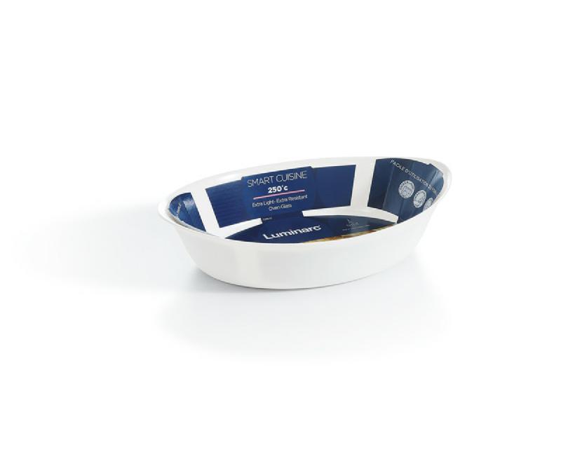 PLAT OVALE BLANC VERRE 32,5 CM SMART CUISINE LUMINARC
