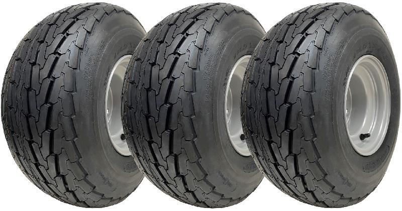 18.5x8.50-8 Pneu remorque, roue 100mm PCD Wanda Road Legal 425kg Load (Set of 3)_0