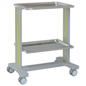 70090 - Chariot médical multifonctions Eurhea - 76 x 45 x 86 cm - Plateaux inox et structure aluminium_0