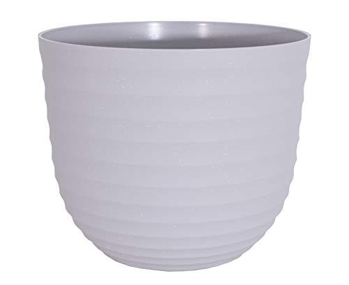 Artevasi Havana Pots - Pot rond avec texture ondulée, limestone, bouchon de trou de vidange inclus_0