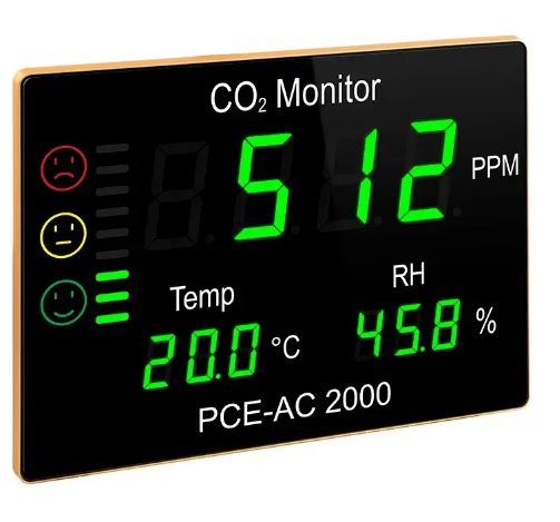 Afficheur de CO2 professionnel à grand écran, avec Bargraphe - PCE-AC 2000 - PCE INSTRUMENTS_0
