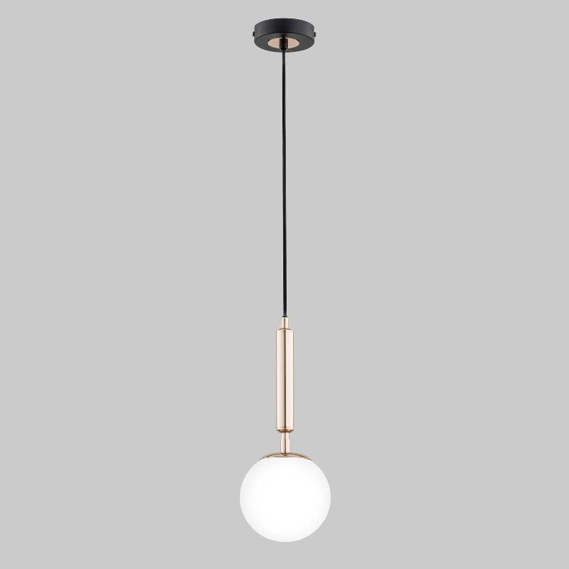 ALFA SUSPENSION VOLDA PICOLO 1 LAMPE NOIR/OR/BLANC 15CM