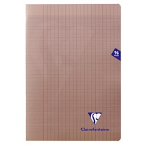 CAHIER PIQUÉ MIMESYS A4 96 PAGES GRANDS CARREAUX COUVERTURE POLYPROPYLÈNE - GRIS - LOT DE 10