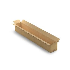 CAISSE CARTON LONGUE DOUBLE CANNELURE À GRANDE OUVERTURE RAJA 150X20X20 CM