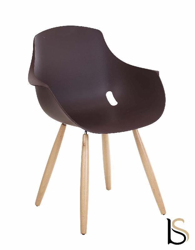 Chaise coque GUADA WOOD - Chocolat_0