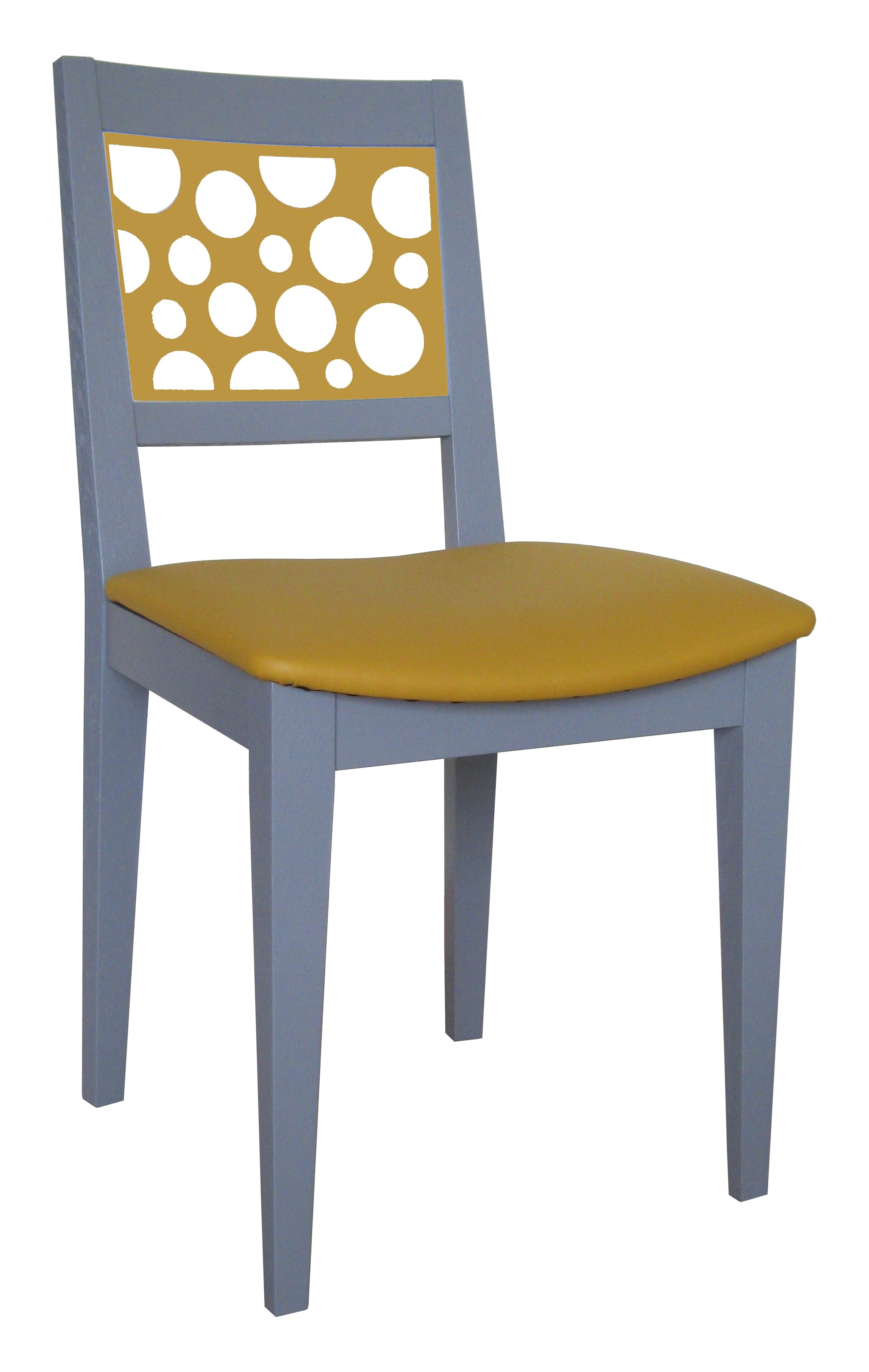 Chaise Julia en bois massif et métal - fabrication française - hêtre ou chêne avec finitions personnalisées_0