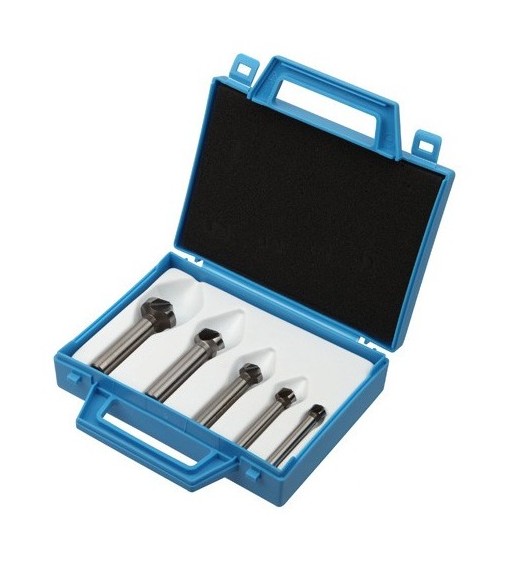 Coffret de 5 fraises conique anti vibrations 90° 3 dents - 43AJ5 - Magafor