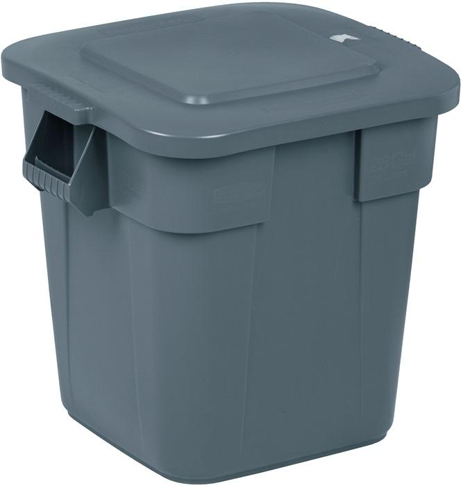 Conteneur polyvalent gris 105 l PE L545xl545xH570 mm RUBBERMAID_0