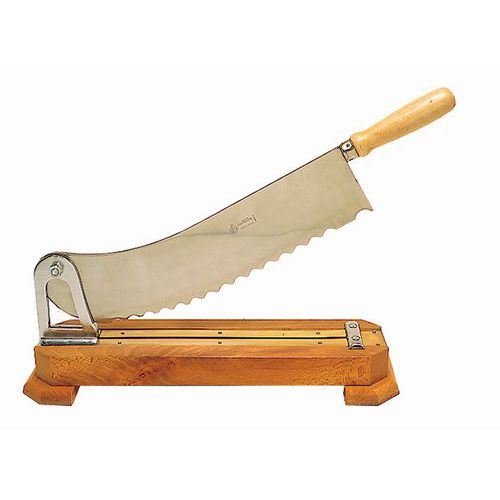 COUPE PAIN INOX SOCLE BOIS LONGUEUR 240MM_120 061 - MATFER