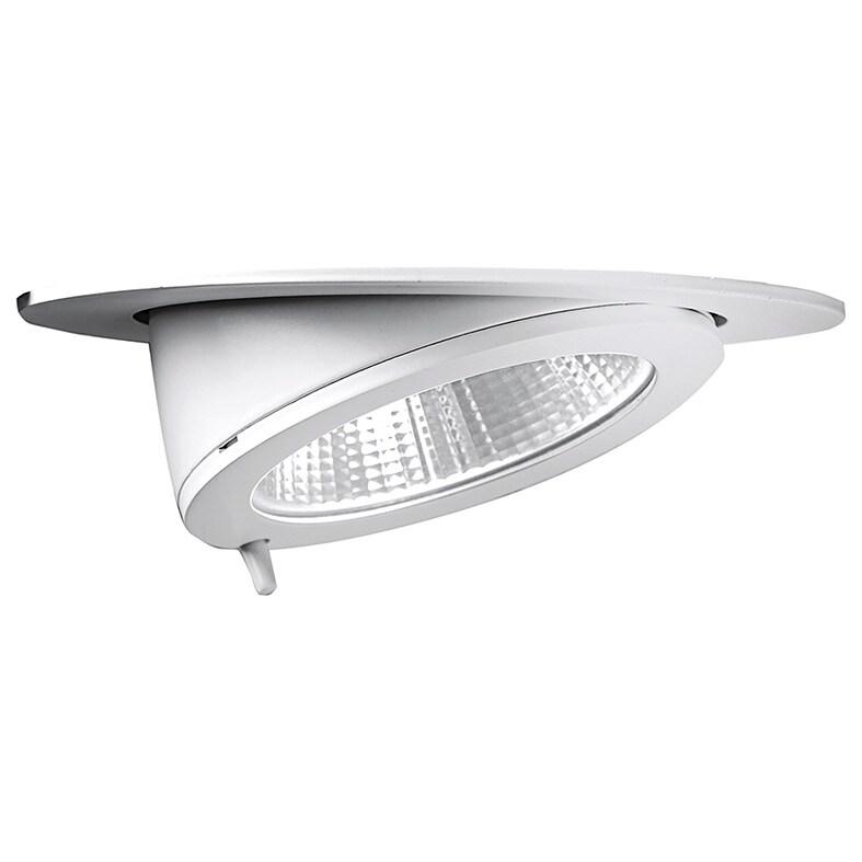 Downlight Encastré Orientable Loop Led 30W 3000K 36° Ip20 Blanc - Spot À Cardan Cri90 À Haut Rendement Pour Intérieurs - Rossini Illuminazione -_0