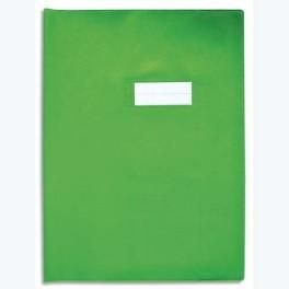 ELBA PROTÈGE-CAHIER EN PVC LUXE OPAQUE GRAINS LOSANGE ÉPAISSEUR 20/100È FORMAT 24X32CM VERT