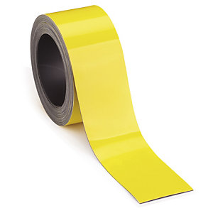 ÉTIQUETTE MAGNÉTIQUE EN ROULEAU JAUNE 15 MM X5 M