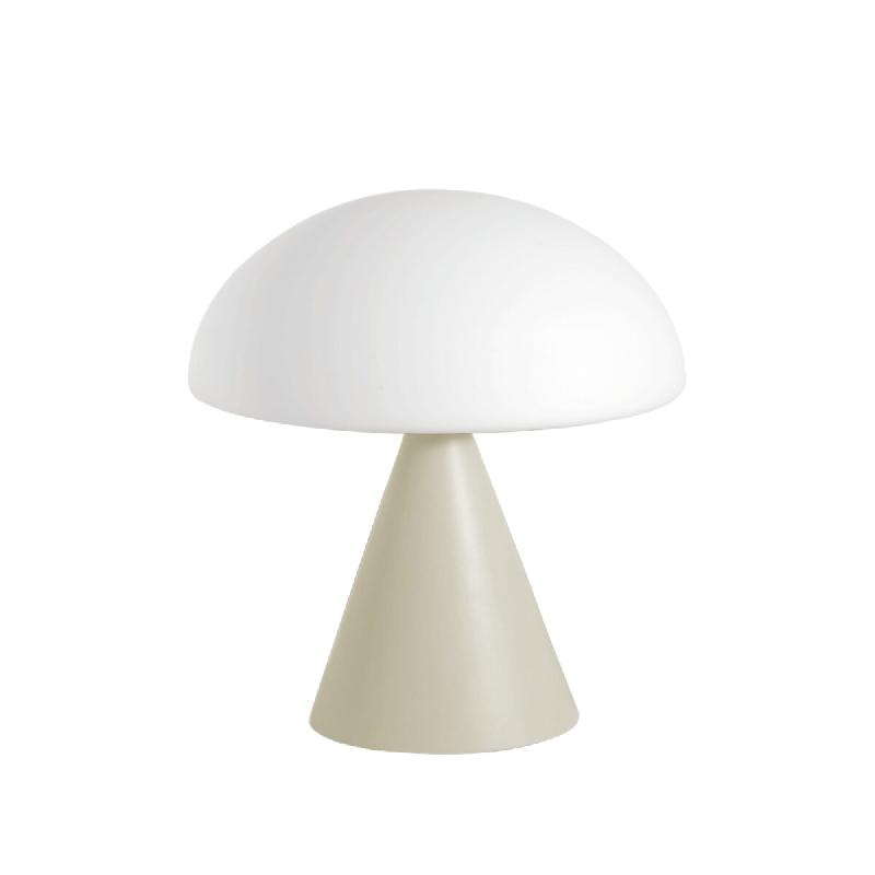 Fabas Luce Lampe De Table Led Blip 7W Avec Commande Tactile Et Technologie Cct 2700K-4000K, Structure En Métal Et Verre Soufflé, Couleur Sable - Bli_0