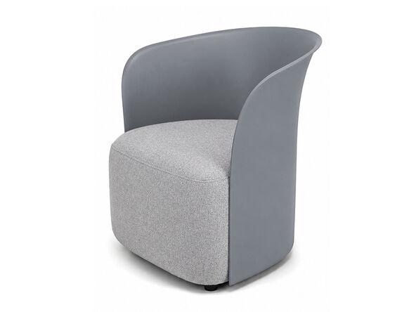 Fauteuil d?Accueil Campus assise rembourrée et dossier plastique_0