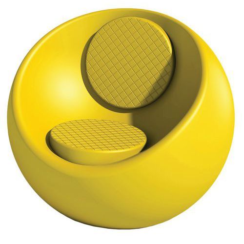 FAUTEUIL RONDO JAUNE RAL 1016 - ASSISE ET DOSSIER JAUNE RAL 1016 - MANUTAN EXPERT
