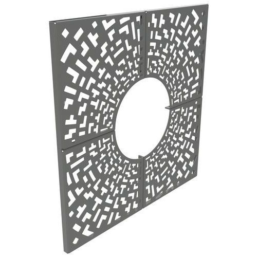 GRILLE D'ARBRE ARBEA 1.44 M² MÉTAL GRIS 9006 - BUTON DESIGN