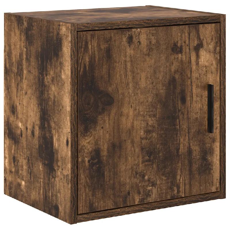 Helloshop26 - Armoire murale de garage bois d'ingénierie 40 x 30 x 41 cm rangement pratique finition mate en bois chêne fumé 02_0051425 - Bois mass_0